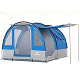 CampFeuer Zelt Smart für 4 Personen | 2000 mm Wassersäule | Blau/Grau |...