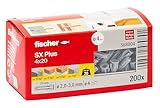 fischer Spreizdübel SX Plus 4 x 20, Schachtel mit 200 Nylondübeln, Dübel für...