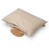 MinkovHOME Hirsekissen, Ergonomisch, Atmungsaktiv, Weicher Baumwoll-Steppbezug,...