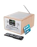 Internetradio mit CD Player & DAB Plus | Küchenradio mit Bluetooth & FM Radio |...