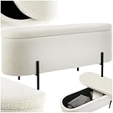 tectake® Sitzbank mit Stauraum, Truhe mit Deckel, Polsterbank Sitztruhe als...