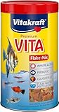Vitakraft Flake-Mix, Fischfutter Aquarium, mit Garnelen und Spirulina, für alle...