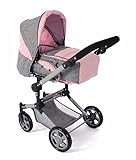 Bayer Chic 2000® 3in1 Kombi Puppenwagen Jara – Melange Grau Rosa – faltbar,...