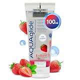 Joydivision AQUAglide Erdbeer Gleitgel 100ml, Veganes Gleitmittel, auf...