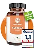 Pure Nature Kurkuma Kapseln Komplex HOCHDOSIERT [1 Kps/Tag I 12.000mg Curcuma] -...