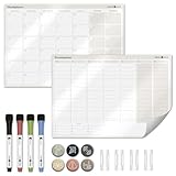 Lebenskompass® Flexiplan - Selbsthaftender Wochenplaner abwischbar - Whiteboard...