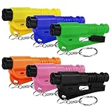 VicBou 6 Stück Gurtschneider Notfallhammer, 3 in 1 Sicherheitsgurtschneider und...