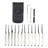 Leepesx Lock Picking Set,15 STÜCKE Lock Picking Set Edelstahl Lock Kit Praxis...