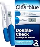 Clearblue Schwangerschaftstest Kombipack Double-Check Früh & Woche, 2 Tests (1...