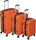 Amazon Basics Hartschalen - Kofferset - 3-teiliges Set (55, 68, 78 cm), Orange