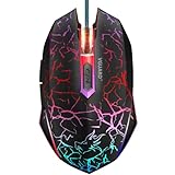 VGUARD Gaming Maus, Wired Hohe Präzision Optische Professionelle Wired Gaming...