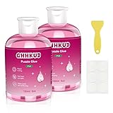 GHHKUD Puzzle Kleber Transparent mit Applikator Geeignet Puzzlekleber um Puzzles...