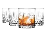 Glasmark KROSNO 1992 Whisky Gläser Set Whiskeygläser 4 Stück 280 ml Rum Gin...