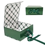 Tekhoho Grün Geschenkbox 22x22x10cm, Premium Geschenkbox mit Magnetdeckel und...
