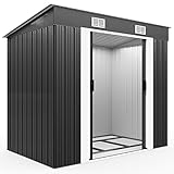 GARDEBRUK® L Metall Gerätehaus 2m² mit Fundament 200x125x185cm Schiebetür...