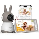 ieGeek Babyphone mit Kamera Top Qualität 2K/3MP, 5 Zoll WLAN Video babyfone PTZ...