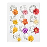 JJUNW Silikonform Blumen, 3D Blumem Silikonformen Harz Rose Kerzen Form 11 Arten...