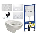 Geberit Duofix Vorwandelement UP 100 + Design WC mit LotusClean Beschichtung +...