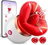 3 IN 1 Mund-Vibrator mit 360° Rotierende Zunge & Saugfunktion-Klitoris...