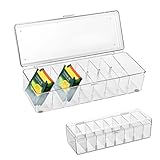 PANYI Karteikarten Box Sammelkarten Aufbewahrungsbox 8 Fächer, Fasst ca. 700...