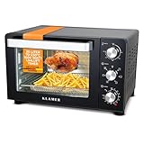 KLAMER Minibackofen mit Umluft (30 Liter), 6 Backfunktionen, 70-230°C, 120 min....