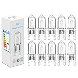 G9 Glühbirne 10pcs 40W 230V 2900K 480LM Dimmbare warmweiße G9 halogen...