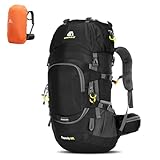 Lixada Wanderrucksack, 50 l, mit Schutzhülle, wasserdicht, ultraleicht, für...