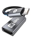 Silkland USB C auf HDMI Adapter 4K@@60Hz, Kleinster (Thunderbolt 4/3 Kompatibel)...