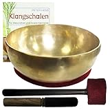 Therapie KLANGSCHALE 900-1000g + BUCH Peter Hess 5-tlg Klangmassage SET....