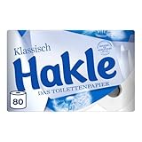 Hakle Klassisch Toilettenpapier – 80 Rollen, Die Sanfte Reinigung und Pflege...