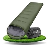 STAHLWERK Schlafsack 220 x 85/85 cm bis -15°C - Großer Outdoorschlafsack,...