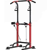 Leiblsufo Power Tower Dip Station, Multifunktional Fitness Turm klimmzugstange...