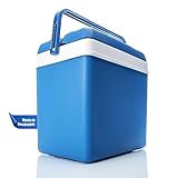 BigDean Kühlbox 24 Liter blau/weiß - Isolierbox mit bis zu 11 Std. Kühlung -...