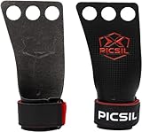 PICSIL RX Carbon Grips, Crosstraining Hand Grips für Gewichtheben, Handschuhe...