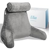 Ella Lesekissen für Bett und Sofa mit Abnehmbarer Nackenrolle - Rückenkissen...
