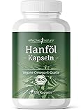 Hanföl Kapseln - Bio Hanfsamenöl kaltgepresst in veganen Kapseln - 2880mg pro...