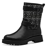 Tamaris Damen Stiefelette Vegan; BLACK COMBINED, EU 38