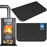 KOTARBAU® Kamin Bodenplatte 30 x 50 cm aus Pulverbeschichtung Stahl Schwarz...