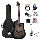 Winzz Westerngitarre 4/4, Akustikgitarre Erwachsene 41 Zoll, Anfänger Gitarren...