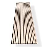 HAGEFOL® Akustikpaneele Holz 240x60 cm, Farbe: Eiche, Wandpaneele Holz, 3D...