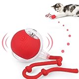 KEWUZY Katzenspielzeug Elektrisch Katzenball mit LED Licht, Interaktives...