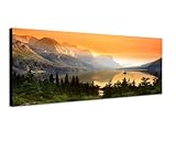 Paul Sinus Art Panoramabild auf Leinwand und Keilrahmen 120x40cm Nationalpark...