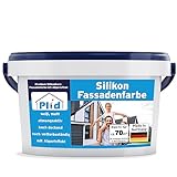 Plid® Silikon Fassadenfarbe Weiss Aussen matt 10L - für Beton, Mauerwerk,...