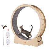 VEVOR Katzenlaufrad aus Holz, 132 cm großes Katzenlaufband für Hauskatzen,...