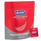 Durex Gefühlsecht Ultra Kondome – Extra dünne Spitze & mit Silikongleitgel...