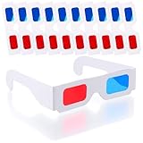3D-Brille, 10 Paar Papier-Stereo Brillen, rote und Blaue Linsen Stereobrille...