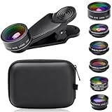 Severnier 7 in 1 Universelles Handy Objektiv Kit, 198° fisheye Lens, 0.63X...