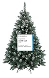 RS Trade HXT 15013 Schneebaum 120 cm künstlicher Weihnachtsbaum mit Schnee und...