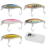 Zite Fishing Forellenwobbler-Set 5,2cm – 5 UL Forellen-Köder Barsch...