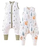 Chilsuessy 2er Pack Baby Schlafsack mit Beinen 2.5 Tog Winter Schlafsack Unisex...